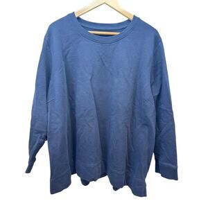 Athleisure Womens Sweatshirt - Navy Blue Plus Size 30/32